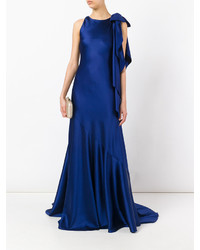 Robe de soirée bleue Talbot Runhof