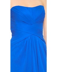 Robe de soirée bleue Monique Lhuillier