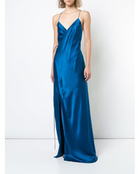 Robe de soirée bleue Michelle Mason