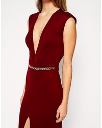 Robe de soirée bordeaux Asos