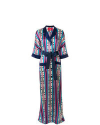 Robe de soirée brodée multicolore