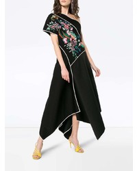 Robe de soirée brodée noire Dvf Diane Von Furstenberg