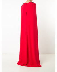 Robe de soirée brodée rouge Marchesa