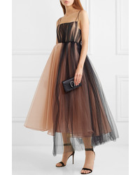 Robe de soirée de tulle marron clair Alex Perry