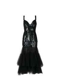 Robe de soirée de tulle noire Temperley London