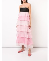 Robe de soirée de tulle rose Carolina Herrera