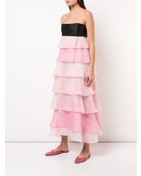 Robe de soirée de tulle rose Carolina Herrera