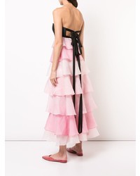 Robe de soirée de tulle rose Carolina Herrera