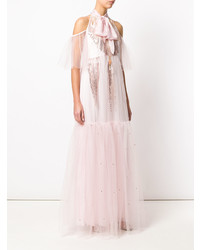 Robe de soirée de tulle rose Temperley London