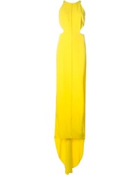 Robe de soirée découpée jaune Stella McCartney