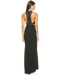 Robe de soirée découpée noire Alice + Olivia