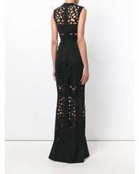 Robe de soirée découpée noire Murmur