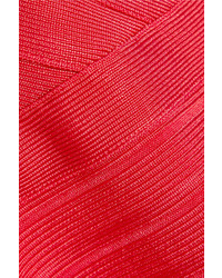 Robe de soirée découpée rouge Herve Leger