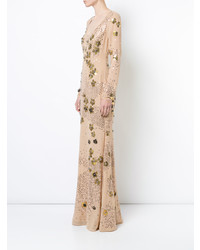 Robe de soirée dorée Zac Zac Posen