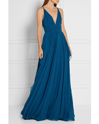 Robe de soirée en chiffon bleue Elie Saab