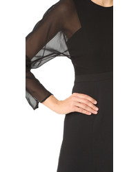 Robe de soirée en chiffon noire BCBGMAXAZRIA