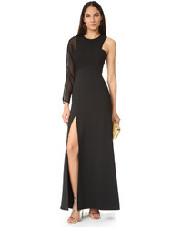 Robe de soirée en chiffon noire BCBGMAXAZRIA