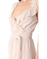 Robe de soirée en chiffon rose