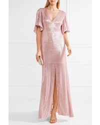 Robe de soirée en chiffon rose Temperley London