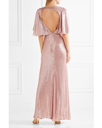 Robe de soirée en chiffon rose Temperley London