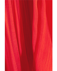 Robe de soirée en chiffon rouge Alexander McQueen