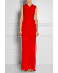 Robe de soirée en chiffon rouge Vera Wang