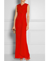 Robe de soirée en chiffon rouge Vera Wang