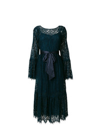 Robe de soirée en dentelle bleu marine Perseverance London