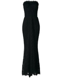 Robe de soirée en dentelle noire Dolce & Gabbana