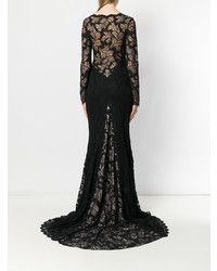 Robe de soirée en dentelle noire Olvi´S