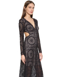 Robe de soirée en dentelle noire Temperley London