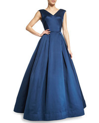 Robe de soirée en satin bleue