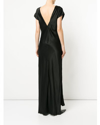 Robe de soirée en satin noire CHRISTOPHER ESBER