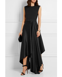 Robe de soirée en satin noire SOLACE London