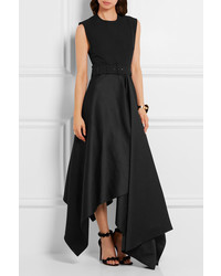 Robe de soirée en satin noire SOLACE London