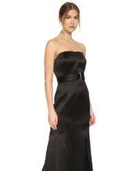 Robe de soirée en satin noire Jason Wu