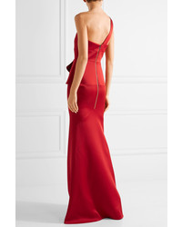 Robe de soirée en satin rouge Roland Mouret