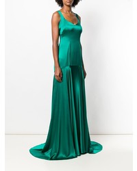 Robe de soirée en satin verte Parlor