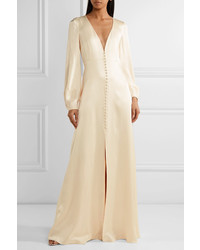 Robe de soirée en soie beige Temperley London