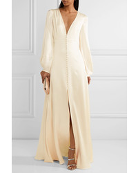 Robe de soirée en soie beige Temperley London