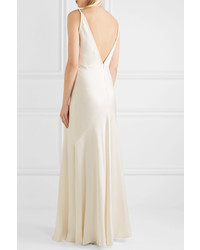 Robe de soirée en soie beige Gabriela Hearst