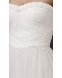 Robe de soirée en soie blanche Monique Lhuillier