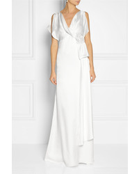 Robe de soirée en soie blanche Temperley London