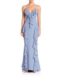 Robe de soirée en soie bleu clair