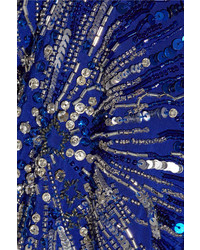 Robe de soirée en soie bleue Roberto Cavalli