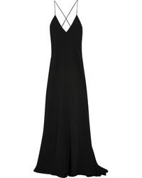 Robe de soirée en soie noire Calvin Klein Collection