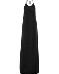 Robe de soirée en soie noire Calvin Klein