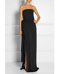 Robe de soirée en soie noire Reed Krakoff