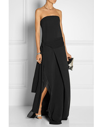 Robe de soirée en soie noire Reed Krakoff