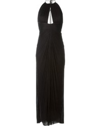 Robe de soirée en soie noire Maria Lucia Hohan